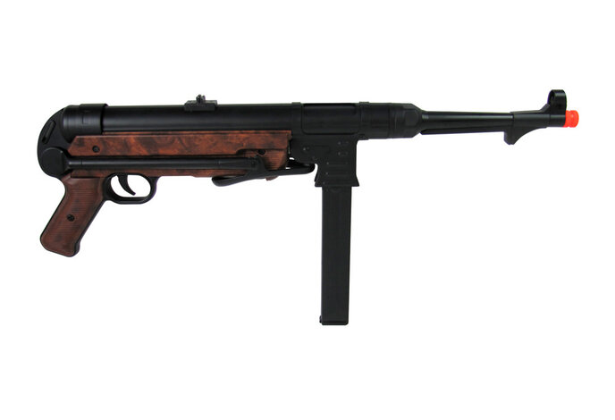AGM MP40 MP007 Full Metal Electric Rifle with Battery and Charger, Wood Pattern Furniture