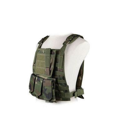 WoSport WoSport MOLLE Plate Carrier with Triple M4 Magazine Pouch and Admin Panel