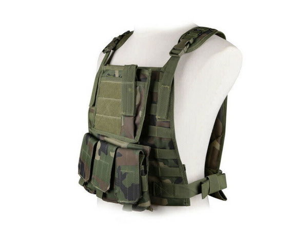 WoSport WoSport MOLLE Plate Carrier with Triple M4 Magazine Pouch and Admin Panel