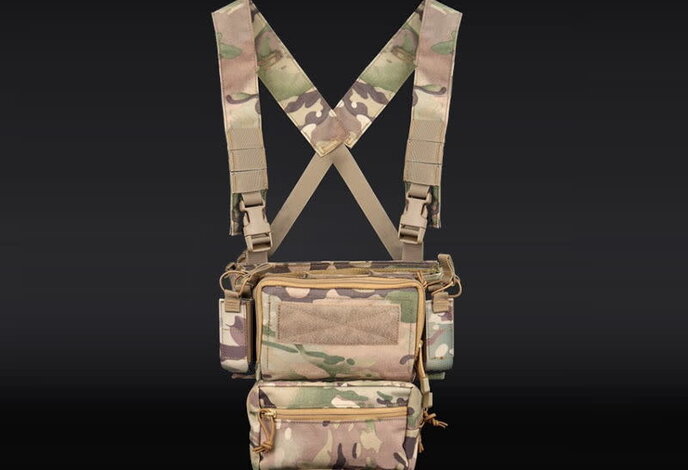 Wosport Multifunctional Tactical Chest Rig / Sub Abdominal Pouch Set