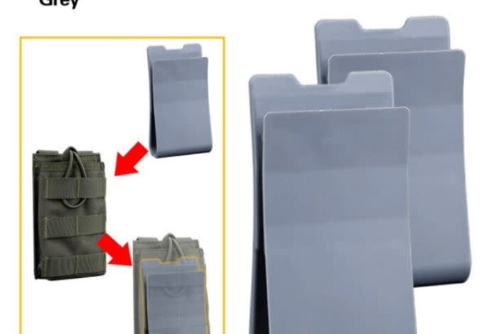 Wosport Mag Steady Nylon Magazine Pouch Insert 2-Pack Grey