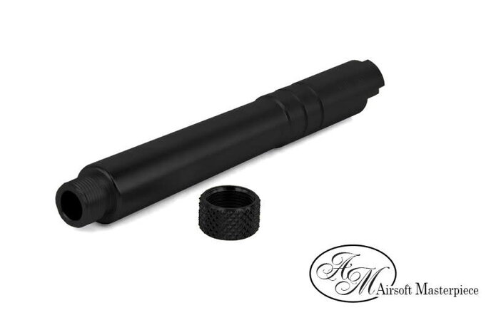Airsoft Masterpiece STEEL Threaded Fix Outer Barrel with Thread Cap for 5.1 Hi Capa