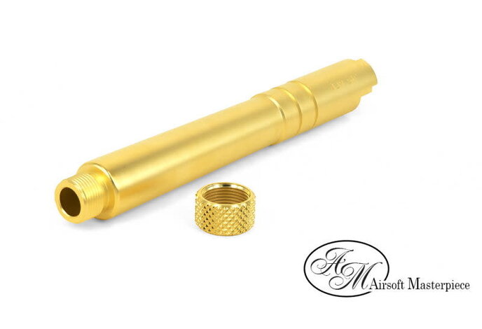 Airsoft Masterpiece STEEL Threaded Fix Outer Barrel with Thread Cap for 5.1 Hi Capa