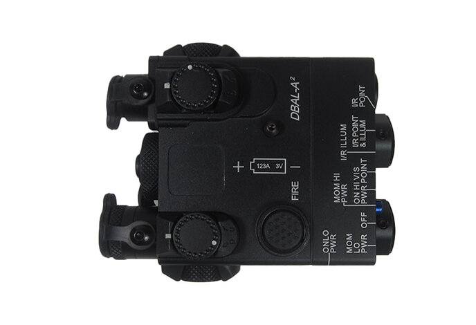 DBAL-A2 IR Pointer / Red Laser / LED Flashlight Aiming Device Aluminum Case Black