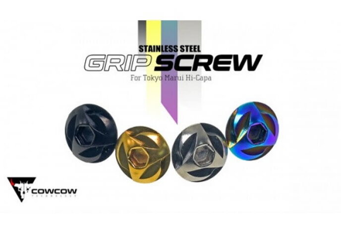 CowCow Stainless Steel Ninja Shuriken Head Grip Screws for Tokyo Marui 5.1 / 4.3 Hi Capa
