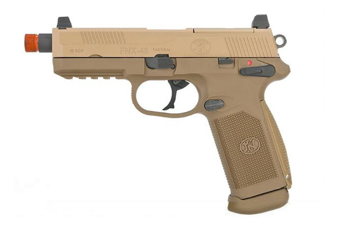 FN Herstal FNX-45 Tactical Gas Blowback Pistol by Cybergun VFC