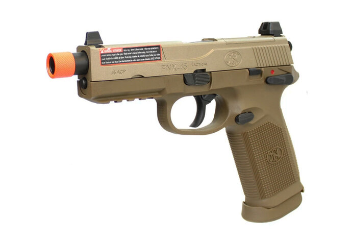 FN Herstal FNX-45 Tactical Gas Blowback Pistol by Cybergun VFC