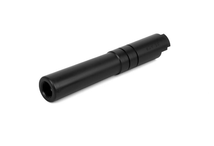 Airsoft Masterpiece .45 ACP STEEL Threaded Fix Outer Barrel for 4.3 Hi Capa Black