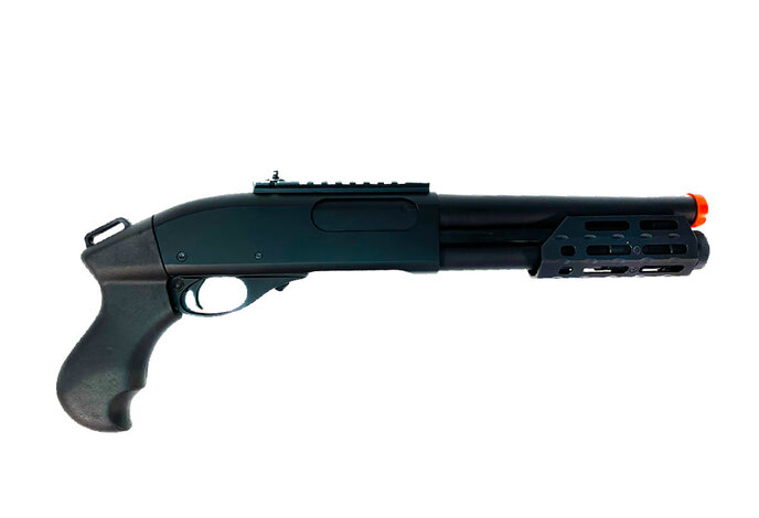 Golden Eagle M870 Gas Powered 3/6 Shot Pump Action Shotgun w/ M-LOK Handguard (Color: Black / Pistol Grip)