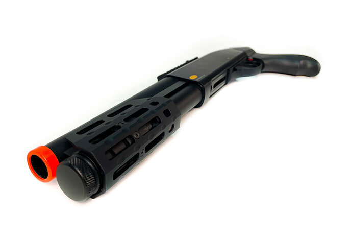 Golden Eagle M870 Gas Powered 3/6 Shot Pump Action Shotgun w/ M-LOK Handguard (Color: Black / Pistol Grip)