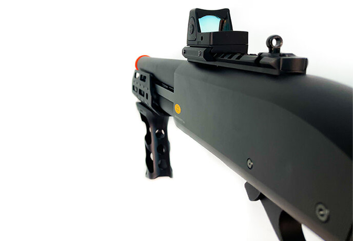 Golden Eagle M870 Gas Powered 3/6 Shot Pump Action Shotgun w/ M-LOK Handguard (Color: Black / Pistol Grip)