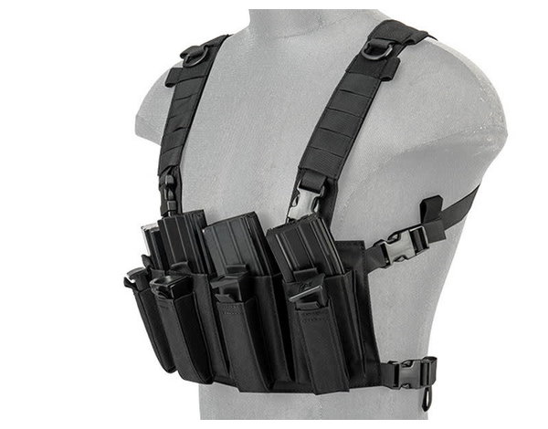 Lancer Tactical Lancer Tactical 1000D Quad M4 and Pistol Mag Chest Rig