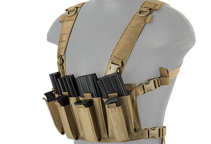 Lancer Tactical 1000D Quad M4 and Pistol Mag Chest Rig