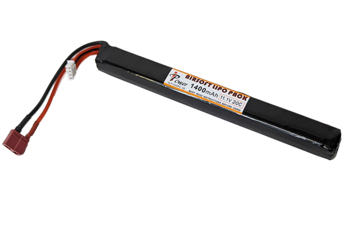 iPower 11.1v 1400mAh 20C AK Stick LiPo Battery Deans