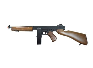 Well Well Thompson M1A1 electric rifle w/battery, charger, and drum magazine