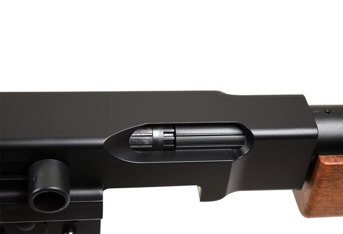 Well Thompson M1A1 electric rifle w/battery, charger, and drum magazine