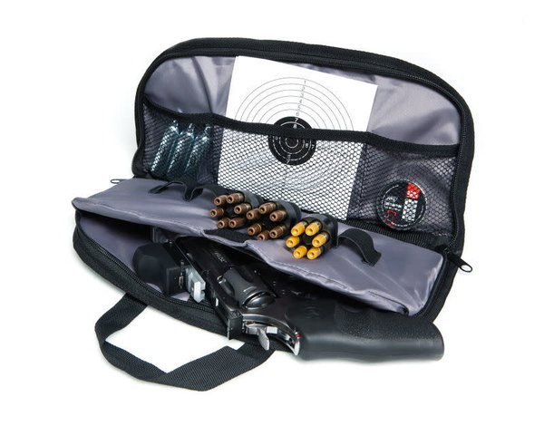 ASG ASG Revolver Carry Bag, Dan Wesson Logo, Gray