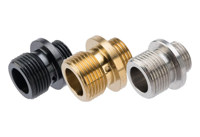 Dynamic Precision 11mm CW to 14mm CCW  Stainless Steel Thread Adapter