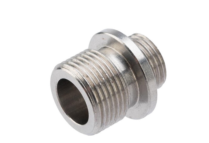 Dynamic Precision 11mm CW to 14mm CCW  Stainless Steel Thread Adapter