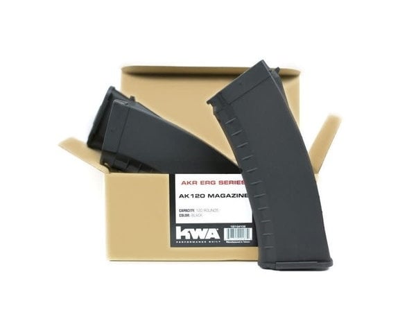 KWA KWA AKR AK120 round mid cap magazine, 3 pack (no cutoff)