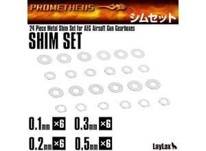 Prometheus Prometheus Shim Set for AEG Gearbox, 24 set, 6ea  (0.1mm, 0.2mm, 0.3mm, 0.5mm)