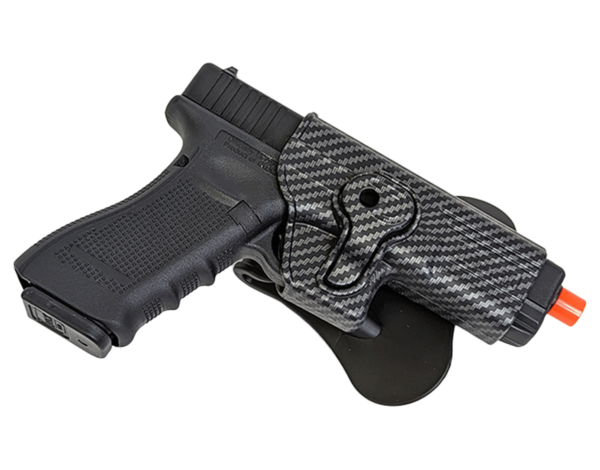 Amomax Amomax airsoft Glock holster, right hand, carbon fiber