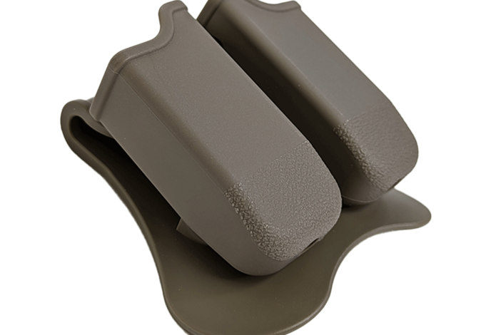 Amomax Hardshell Double Magazine Pouch for Glock Magazines, Flat Dark Earth
