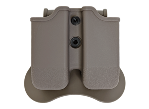 Amomax Amomax Hardshell Dbl Mag Pouch Glock Mag, FDE