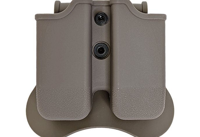 Amomax Hardshell Double Magazine Pouch for Glock Magazines, Flat Dark Earth