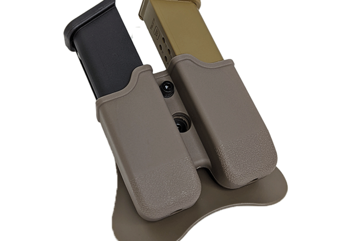 Amomax Hardshell Double Magazine Pouch for Glock Magazines, Flat Dark Earth