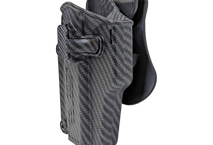 Amomax Multi-Fit Holster, Left Hand, Carbon Fiber