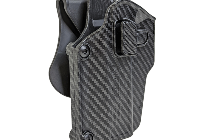 Amomax Multi-Fit Holster, Left Hand, Carbon Fiber