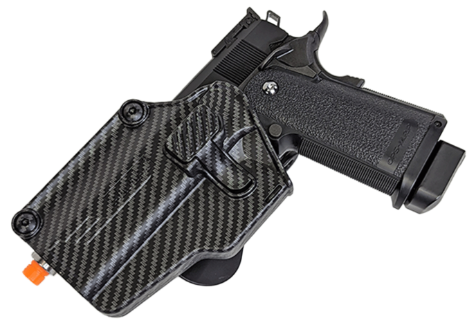 Amomax Multi-Fit Holster, Left Hand, Carbon Fiber