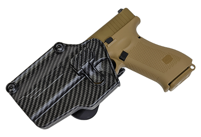 Amomax Multi-Fit Holster, Left Hand, Carbon Fiber