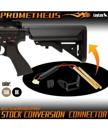 Prometheus Prometheus NGRS (Next Gen Recoil Shock) Standard Battery Plug Convertor for M4 SOPMOD Stock