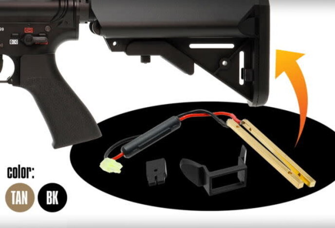 Prometheus NGRS (Next Gen Recoil Shock) Standard Battery Plug Convertor for M4 SOPMOD Stock