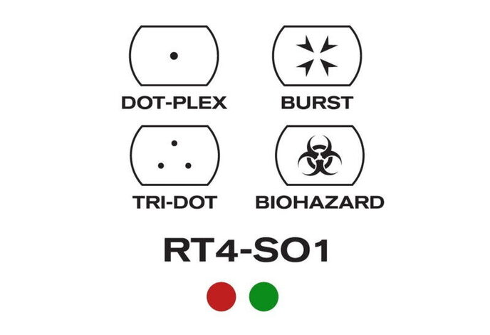 Aimsports 1x34mm 4 Reticle Red / Green Dot Sight, Spec Ops Edition