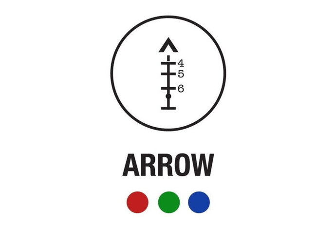 Aimsports Recon Series 1.5-4X30 Red / Green / Blue Illuminated CQB Scope, Arrow Reticle