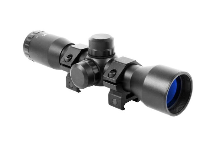 Aimsports 4X32 Compact Combat Scope with Rings, Mil-Dot Reticle