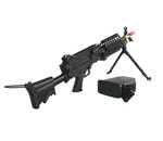 A&K A&K M249 Mk46 SPW FULL METAL LMG with 2,500 rd Electric Drum Magazine