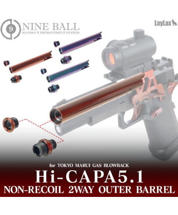 Nine Ball Nine Ball TM Hi Capa 5.1 Non-Recoil Threaded SAS Barrel, ZANSHIN 残心