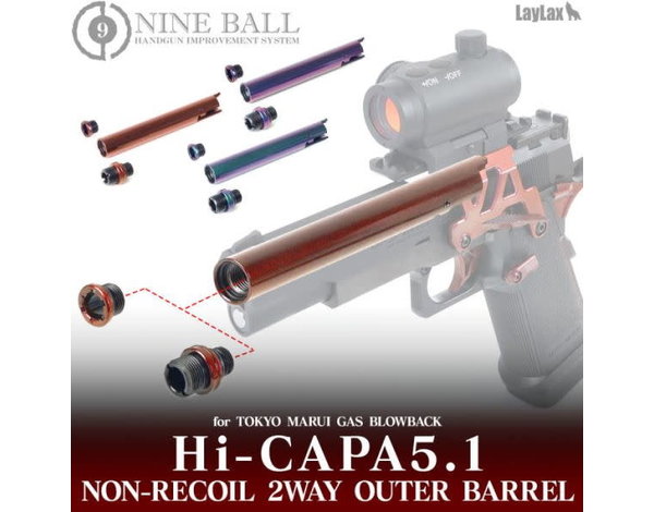 Nine Ball Nine Ball TM Hi Capa 5.1 Non-Recoil Threaded SAS Barrel, ZANSHIN 残心