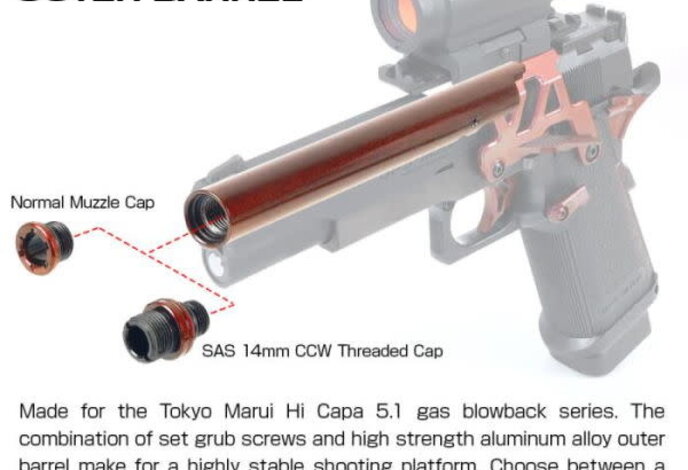 Nine Ball TM Hi Capa 5.1 Non-Recoil Threaded SAS Barrel, ZANSHIN 残心