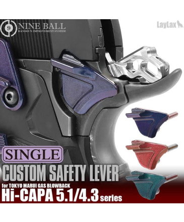 Nine Ball Nine Ball Steel Thumb Single Safety Lever for Tokyo Marui Hi Capa, ZANSHIN 残心