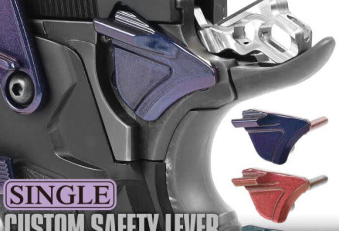 Nine Ball Steel Thumb Single Safety Lever for Tokyo Marui Hi Capa, ZANSHIN 残心