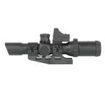 Trinity Force Northtac 1-4X28 combo scope, red/green/blue illumination, mil-dot reticle
