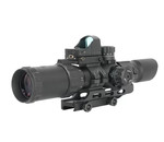 Trinity Force Northtac 1-4X28 combo scope, red/green/blue illumination, mil-dot reticle