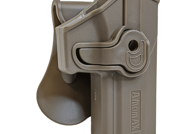 Amomax Hardshell Holster for SIG P320 M18 Full Size Pistols FDE Right Hand