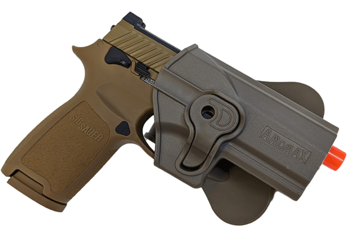 Amomax Hardshell Holster for SIG P320 M18 Full Size Pistols FDE Right Hand