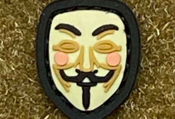 Tactical Outfitters Guy Fawkes Mask PVC Cat Eye Morale Patch